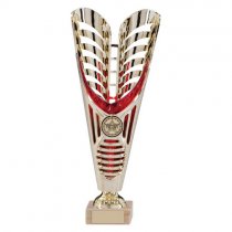 Monument Plastic Laser Cut Trophy Cup | Gold & Red | 255mm | G7