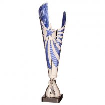 MegaStar Laser Trophy Cup | Silver-Blue | 410mm | S9
