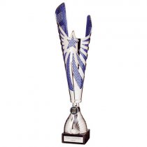 MegaStar Laser Trophy Cup | Silver-Blue | 430mm | S9