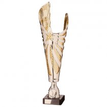 MegaStar Laser Trophy Cup | Silver-Gold | 345mm | S9