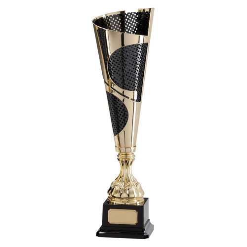 Quest Laser Cut Gold & Black Trophy Cup | 385mm | G25