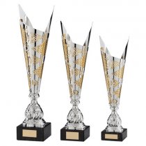 Nebula Laser Cut Silver & Gold Trophy Cup | 465mm | E15175E