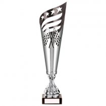 Monza Lazer Cut Metal Cup | Silver & Black | 345mm | S9