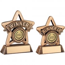 Celebrate Mini Star Runner Up Trophy | Takes your own badge | 95mm |