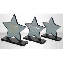 Star Smoked Crystal Corporate Award |10mm thick | 133mm |