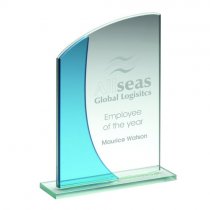Blu Jade Crystal Corporate Award | 5mm thick | 133mm |
