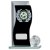 Black Mirrored Football Trophy | 125mm | S3  - HGLF13A