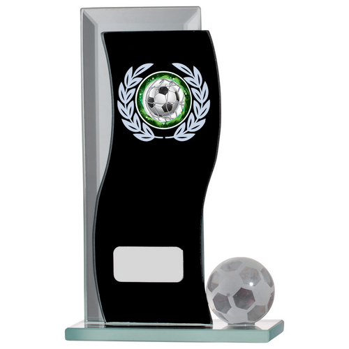 Black Mirrored Football Trophy | 145mm | S3