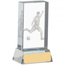 Football Glass Block With Player | 100mm | G7