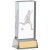 Football Glass Block With Player | 120mm | G7  - HGLF30B