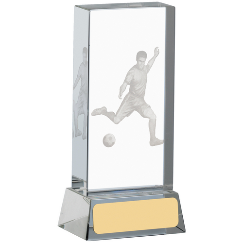 Football Glass Block With Player | 120mm | G7