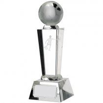 Victory Football Glass Pillar Trophy | 190mm | S351D