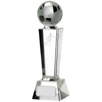 Victory Football Glass Pillar Trophy | 210mm | S351D
