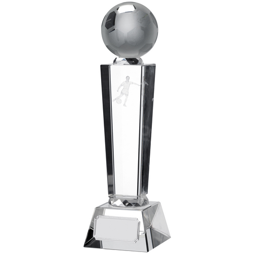 Victory Football Glass Pillar Trophy | 225mm | S351D