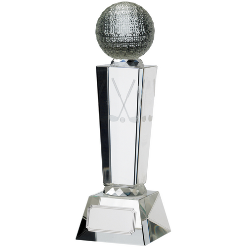 Golf Glass Trophy With Ball | 230mm | S351D