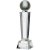 Golf Glass Trophy With Ball | 260mm | S351D  - HGLG86C