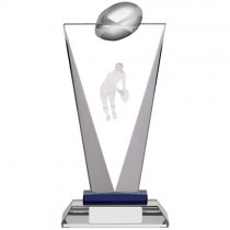 Pinnacle Rugby Glass Trophy | 205mm | G7