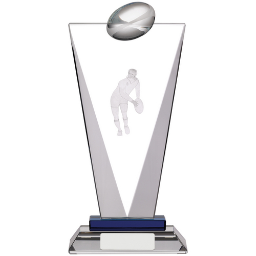 Pinnacle Rugby Glass Trophy | 220mm | G7