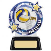 Netball Round Acrylic Trophy | 115mm | G7