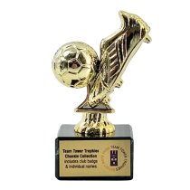 Chunkie Football Boot & Ball Trophy | Gold | 120mm