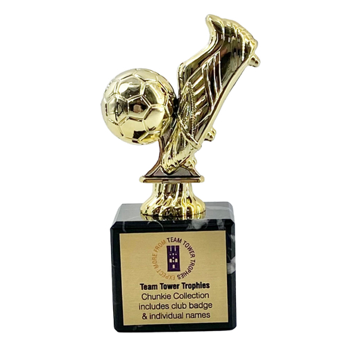Chunkie Football Boot & Ball Trophy | Gold | 140mm