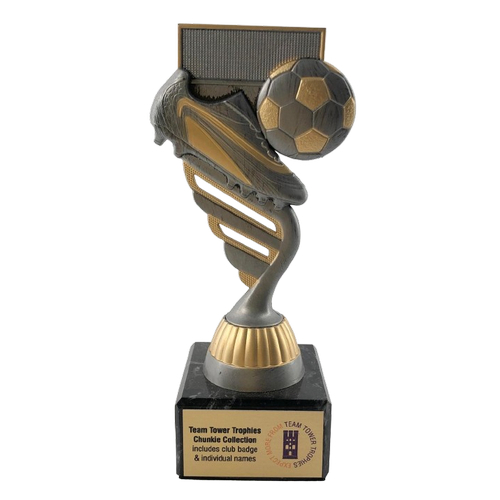 Chunkie Football Boot & Ball Trophy | Silver & Gold | 160mm