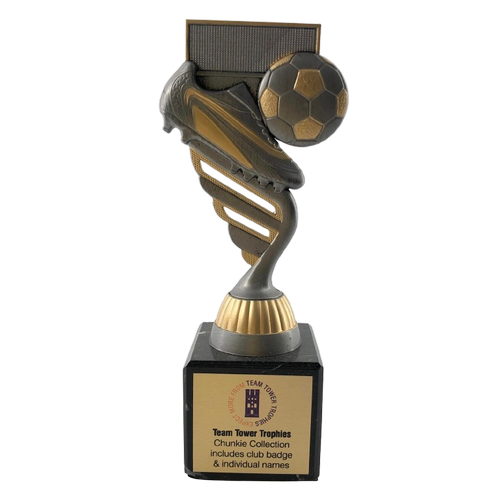 Chunkie Football Boot & Ball Trophy | Silver & Gold | 180mm