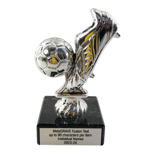 Chunkie Football Boot & Ball Trophy | Silver | 110mm