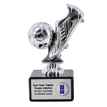 Chunkie Football Boot & Ball Trophy | Silver | 120mm