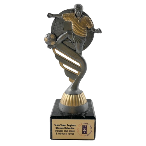 Chunkie Football Volley Trophy | Silver & Gold | 160mm
