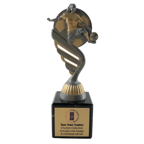 Chunkie Womens Football Volley Trophy | Silver & Gold | 180mm