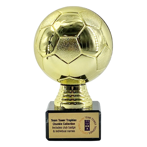 Chunkie Golden Days Football Ball Trophy | Gold | 130mm