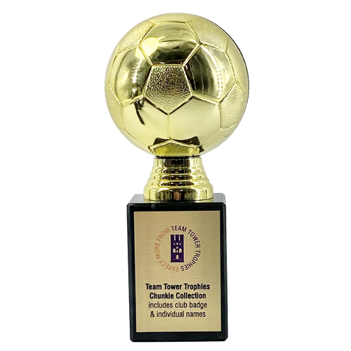 Chunkie Golden Days Football Ball Trophy | Gold | 170mm