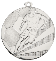 Embossed Football Medal 50mm | Display Box | Silver | 120mm