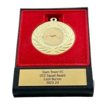 Football Boxed Medal Squad Award | Gold | 120mm