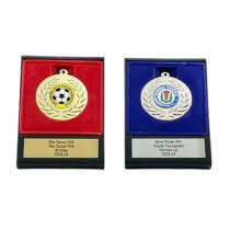 Football Medal Squad Award with your Club Badge | Gold | 120mm