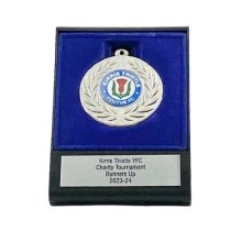 Football Medal Squad Award with your Club Badge | Silver | 120mm