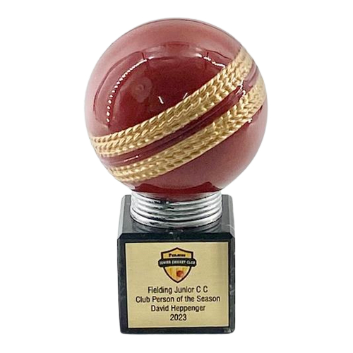Chunkie Cricket Ball Trophy | Black & Gold | 145mm