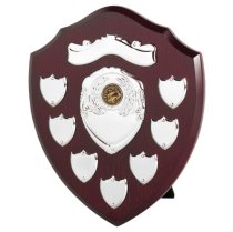 Swatkins Perpetual Shield Award - Scroll & 7 Side Shields | 254mm