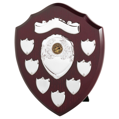 Swatkins Perpetual Shield Award - Scroll & 7 Side Shields | 254mm