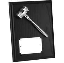 Silver Finish Gavel Plaque Award