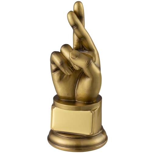 5.5in Fingers Crossed Good Luck Award | 140mm