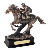 Copper Plated Horse & Jockey Figurine Award | 191mm