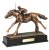 Horse & Racing Jockey Figurine Award | Bronze Plated | 10.5