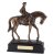 Horse &  Racing Jockey Figurine Award | Bronze Plated | 11.25