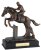 Horse & Jockey Cross Country Jump Figurine Bronze Plated | 11.5