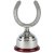 Swatkins Nickel Plated Horse Shoe Award Complete | Rosewood Base | 267mm - NHSA02B