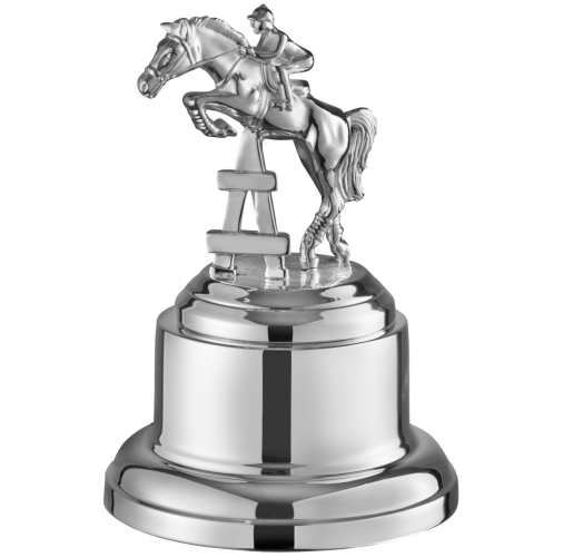 Swatkins Silver Plated Horse Jump Award Complete | Silver Plated Base | 165mm