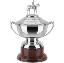 Swatkins Horse & Jockey Challenge Bowl Award | Mahogany Base | 318mm