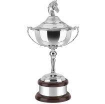 Swatkins Horses Head Winners Cup Award | Mahogany Base | 438mm